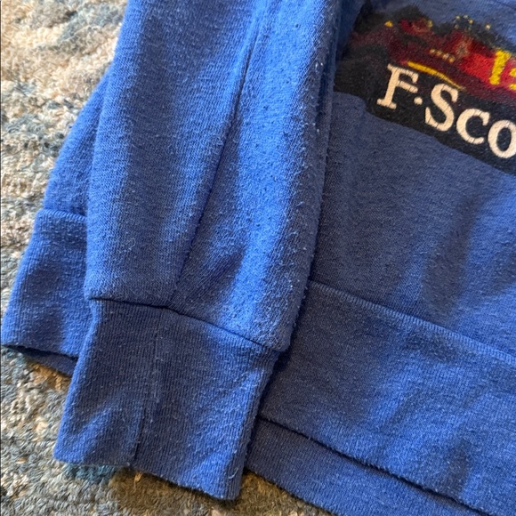 Out of Print Great Gatsby sweatshirt crew neck blue long sleeve s - Picture 2 of 4